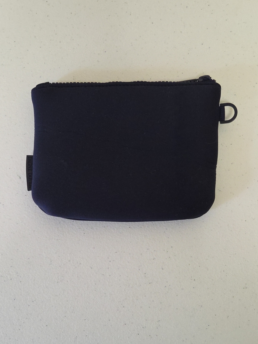 Dagne Dover Black Neoprene Travel Toiletry Pouch